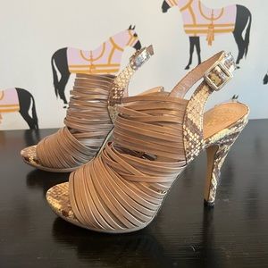 Vince Camuto Sexy SnakeSkin and Leather Heels
